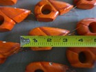 Lot 10 Vintage Wooden Crawfish Lobster Orange Napkin Rings Holder Ocean Nautical — photo 8