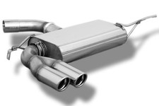 FOX Edelstahl Endschalldämpfer 2x76 gerollt Absorber für Seat Leon 1P 1.4l 1.8l