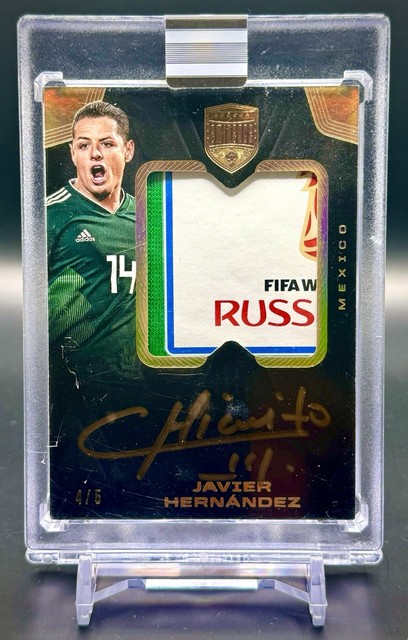 Panini Eminence Soccer 2018 Javier Hernandez On Card Auto Match Worn Patch  /5