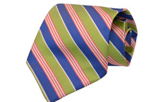 Brooks Brothers Makers All Silk Striped Tie Hand Made in USA