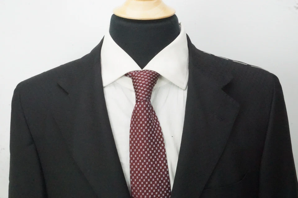 Calça Jaqueta Sartoria Partenopea Cashmere Blend Preta Geométrica 2 Peças 40R NOVA - Imagem 2 de 4