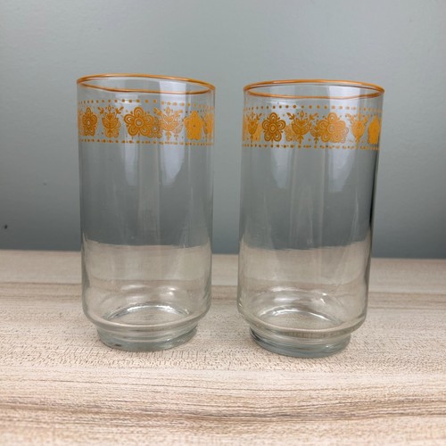 Corelle Butterfly Gold Trinkgläser Tumbler Corning Glaswaren 2er Set Tassen
