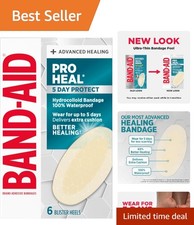 Sterile Pro Heal Hydrocolloid Bandages - 6 ct for Daily Blister Care  Comfort