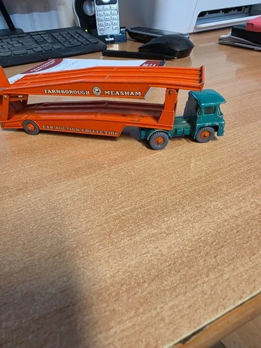 Matchbox KingSize Guy Warrior Car Transporter K-8 Green/Orange Vintage Diecast