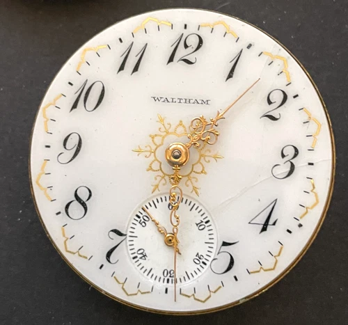 Antique Waltham Appleton Tracy 1883 Pocket Watch Movement Fancy Dial 18s 15j AT