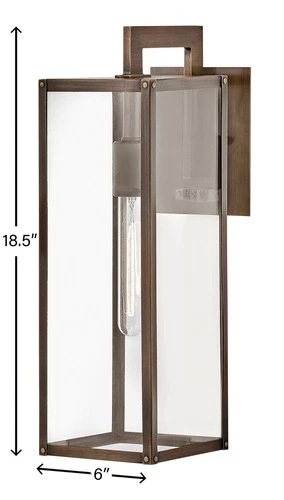 Hinkley Max 18 1/2"H Burnished Bronze Outdoor Wall Light - Picture 7 of 10