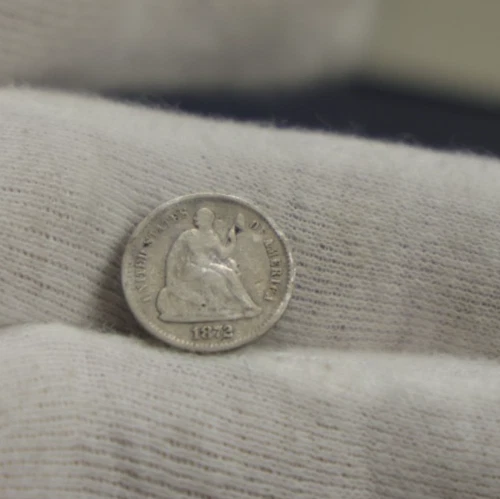 1872  Seated Liberty Half Dime VG (Cleaned)