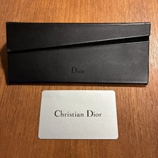 Christian Dior Black Folding Geometric Sunglasses Eyeglasses Case W/ Card