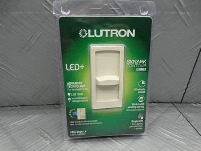 Lutron Skylark Contour Slide LED + Dimmer Switch Light Almond CTCL-150H-LA