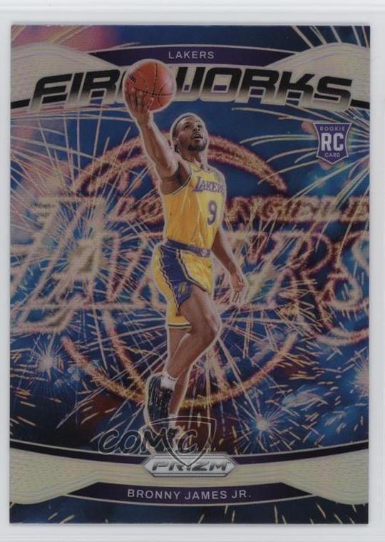 2024-25 Panini Prizm Fireworks Silver Prizm Bronny James Jr #14 pe8