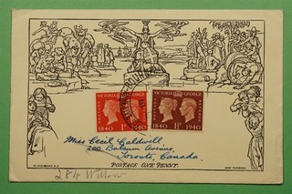 DR WHO 1940 GB FDC STAMP CENTENARY MULREADY BOURNEMOUTH CONGRESS LETTER w35008