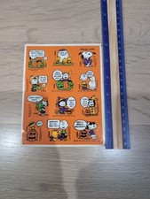 Peanuts Snoopy Hallmark Vintage Halloween Sticker Stickers Sheet Charlie Lucy