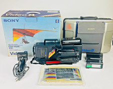 Vintage Sony CCD-V8AF Video 8 8mm Camcorder Camera w/ Box Case Accessories AS-IS