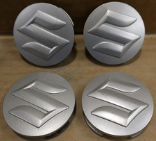 Oem Used Set 2005-2007 Suzuki Aerio Silver Center Caps 4325258j20 72639 Oem Used Set 2005-2007 Suzuki Aerio Silver Center Caps 4325258j20 72639