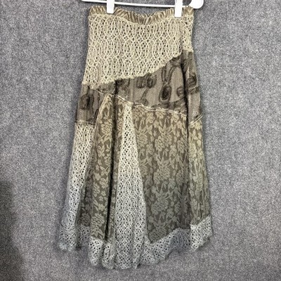 Adore Skirt Womens Size L Patchwork Lace crochet Fairy goblin boho Renaissance