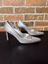 Vintage St John Silvers Sparkle Metallic Pump Heels Sz 7 Used