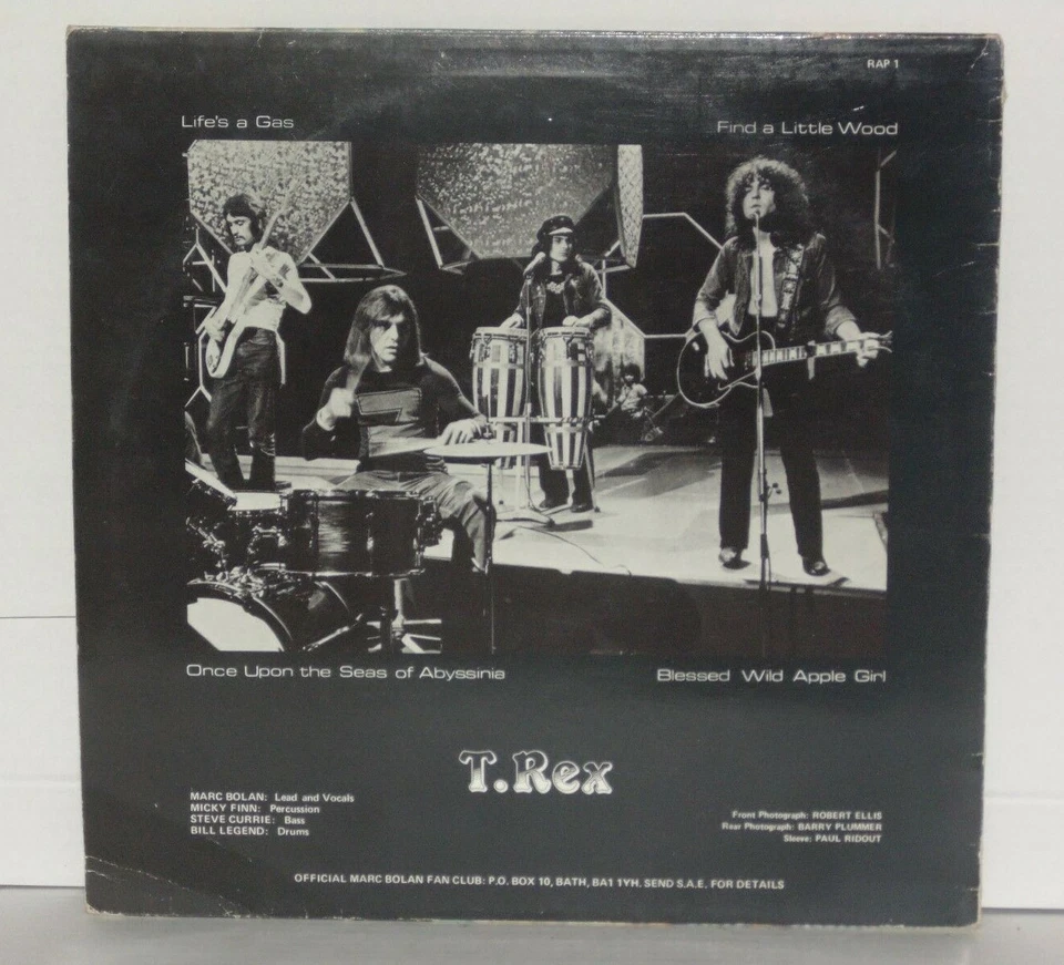MARC BOLAN & T. REX Life's A Gas 12" EP 1982 UK Ltd Ed Fan Club Glam Marc On Wax - Image 3 of 3
