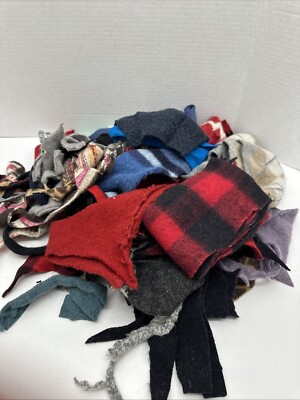 1 Pound Felted Wool Sweater Scraps Cuttings Pieces Crafts Cutters Applique 25-9