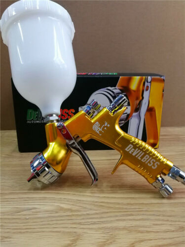 Pistola pulverizadora pistola pintura coches para Devilbiss GTI PRO LITE 1,3 mm TE20 Gold Tool - Imagen 3 de 8