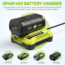 New Ryobi OP406VNM 40V Lithium Ion Battery Rapid Charger OEM