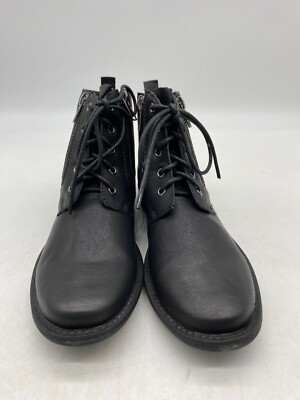 Volatile Benton Black Synthetic Ankle Boots Booties Women's Sz 7 M Zippers