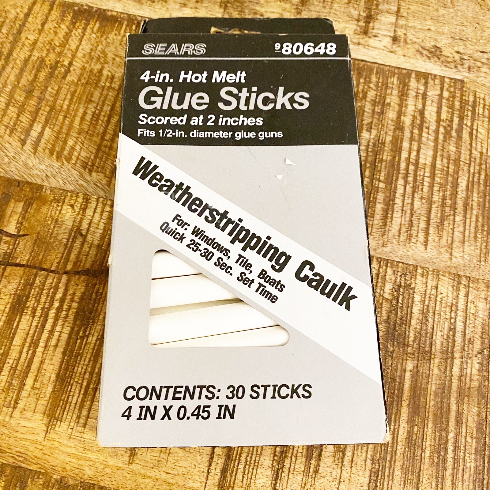 Vintage NOS Sears Hot melt Weatherstripping caulk glue sticks 1988 eBay