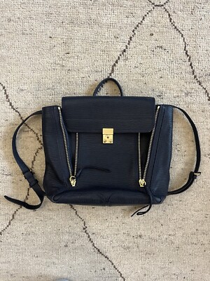 $895 Phillip Lim Navy Blue Medium Pashli Leather Backpack