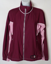 Womens Xs Jacket-duck Skinz Maroon Pink Uv+h20 Armor Zip Watersport Coverup
