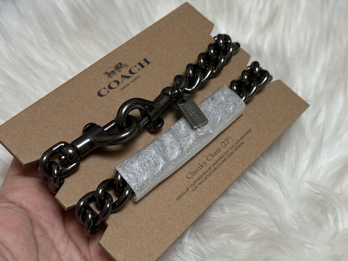COACH CR457 Chunky Chain Shoulder Strap 23 3/4” Gunmetal COACH CR457 Chunky Chain Shoulder Strap 23 3/4” Gunmetal
