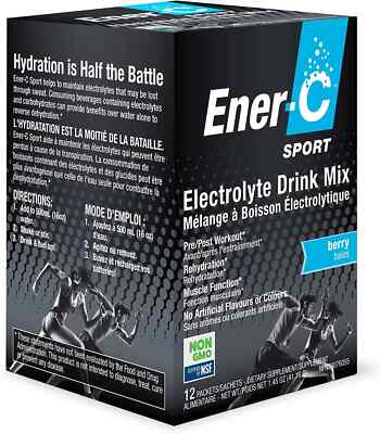 Ener-C Sports Elektrolyt Getränk Mix 12 Beutel gemischt Beerengeschmack GMO-frei