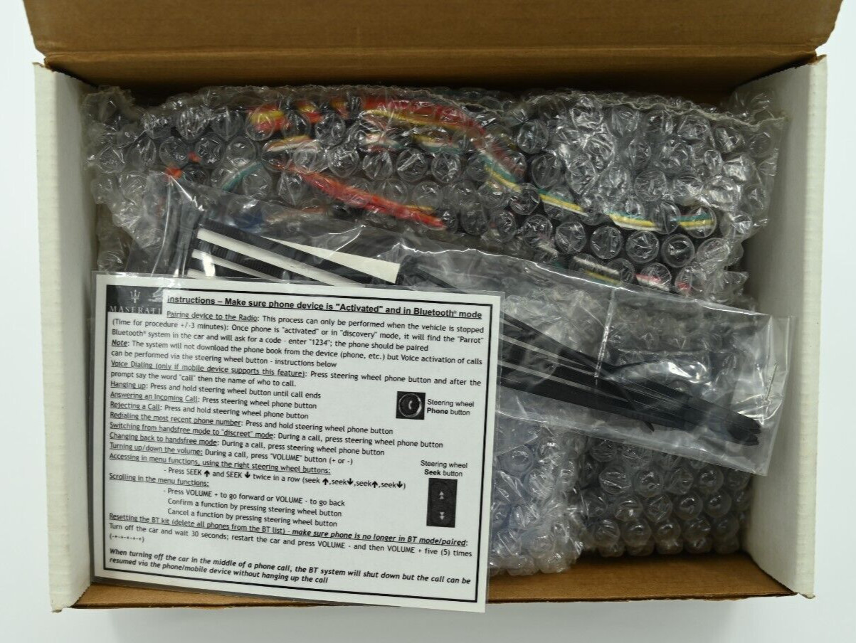 Genuine OEM Maserati Bluetooth Retrofit Kit P/N 2018188 NEW in Box