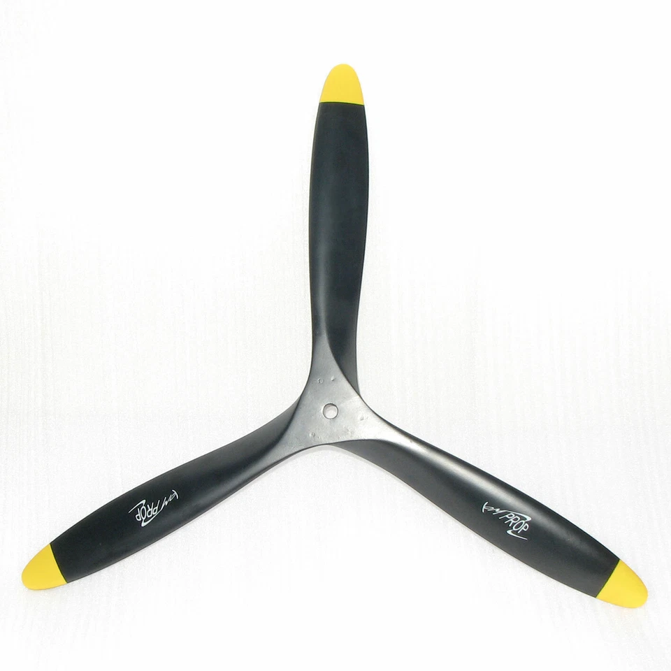 3-blades 14x6 Wood Propeller Black 6mm bore for Nitro Gas Engine RC Airplane - Image 3 of 4