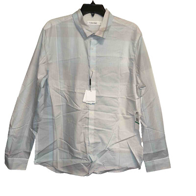 Calvin Klein Men's Engineer Button Shirt, Water Ski, Large