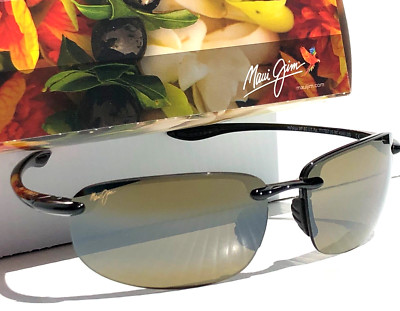 NEW Maui Jim HOOKIPA Gloss Black POLARIZED HCL Bronze Lens