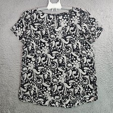 Express Top Blouse Women Medium Paisley Print...