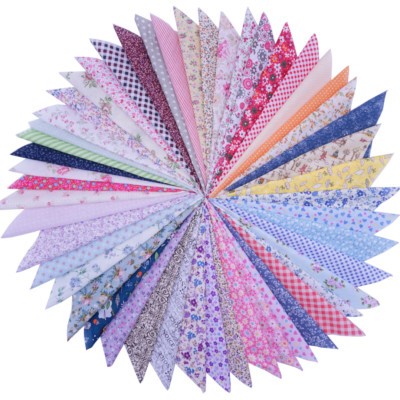 50pcs 10 x10 Inch Cotton Fabric Craft Square Precut Patchwork Sheets Quilting 