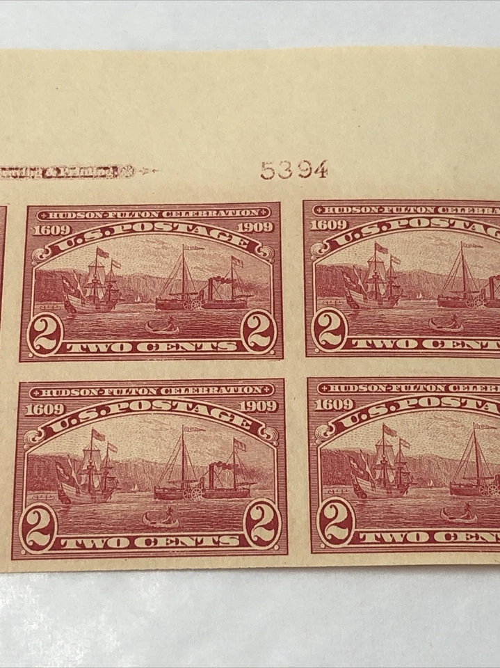 373 “ Half Noon & Clermont” Imperf Top Block Of 6 Superb Mint Never Hinged. - Image 3 of 4