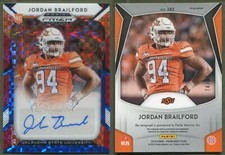 2019 Panini Prizm Draft Picks Red White Blue #282 Jordan Brailford (74/99) AUTO