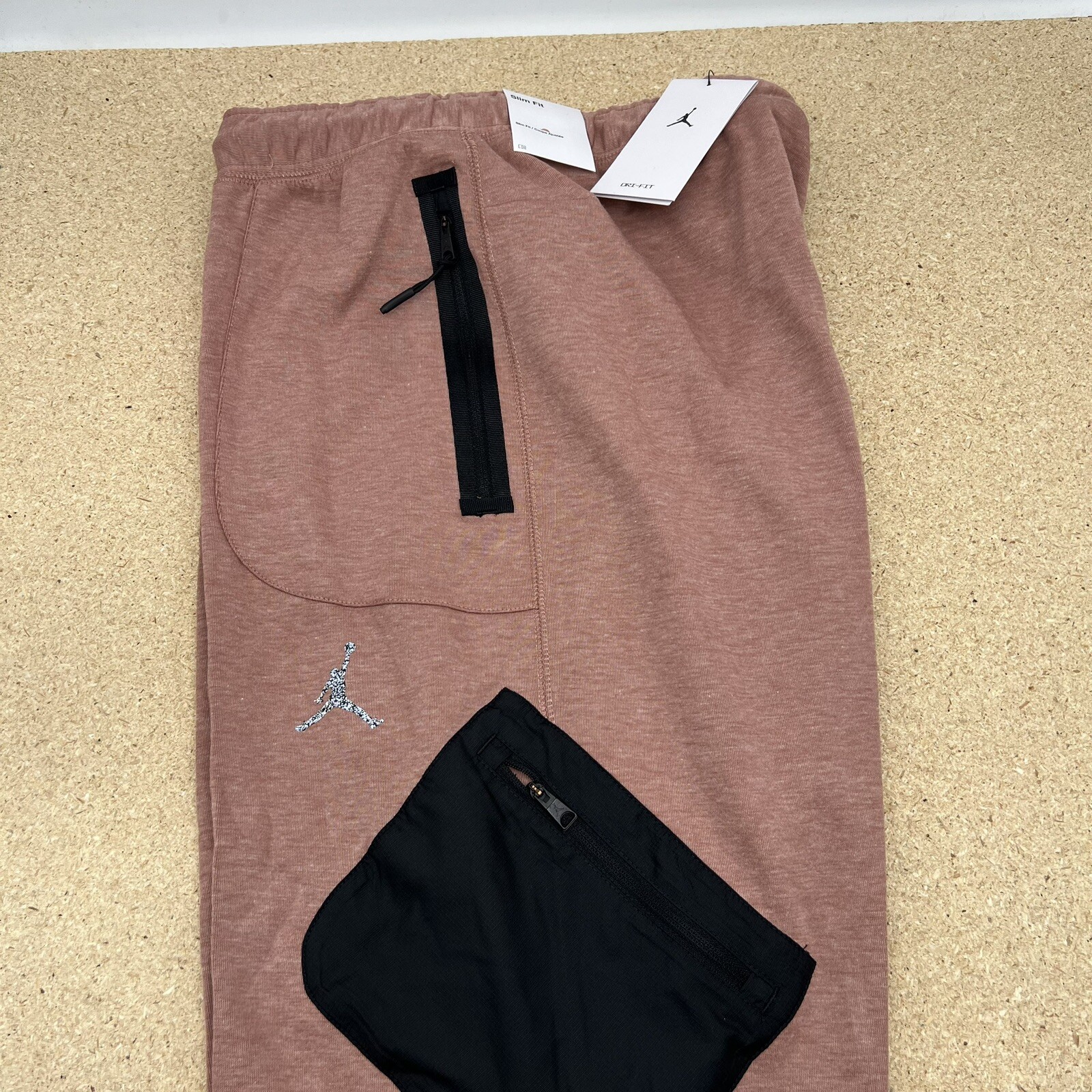NEW XL Jordan Dri Fit Statement Fleece Track Pants SLIM Fit Men Coral DJ0873-668 thumbnail 4
