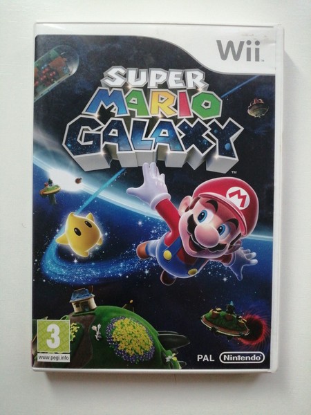 Nintendo WII Super Mario Galaxy Caja y Manual PAL España