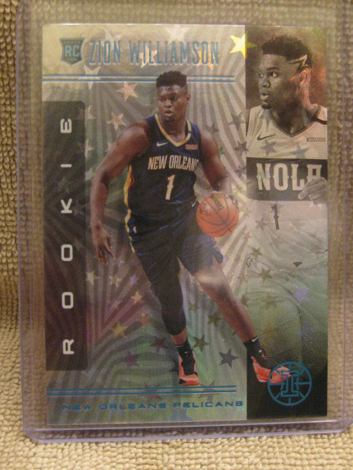 Zion Williamson 2019 Panini Illusions 151 Trophy Collection Teal Starlight MINT 