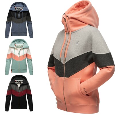 Navahoo Womens Sweatshirt Hooded Pullover Zip Up Hoodie Warm Sweater HONEY BEAD