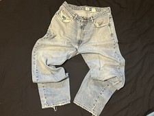 Vintage Calvin Klein Jeans High Rise Straight Leg USA Made Womens 34 Distressed