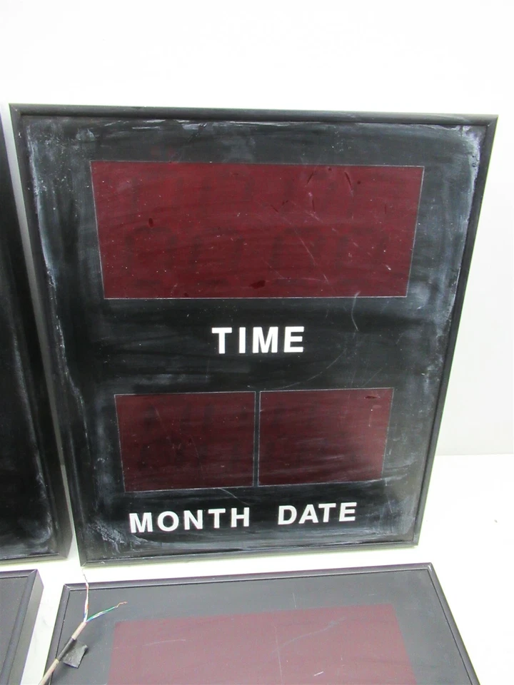 Lot of 4 Time Month Date Wall Hanging LED Display Signs 18" x 15" Wall Mount - Image 3 of 4