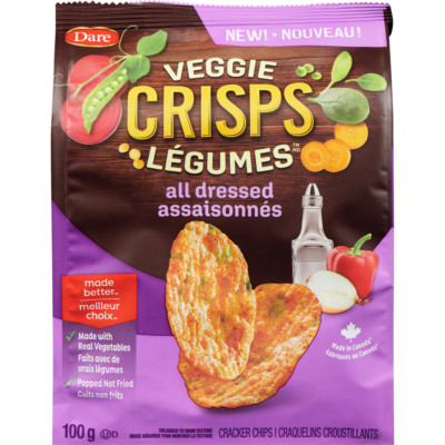 2-Pack Dare Veggie Crisps Cracker Chips All Dressed