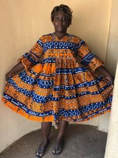 BEAUTIFULL AFRICAN PRINT DRESS FOR WOMEN. ANKARA WAX DRESS. COTTON
