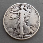 1938-P Walking Liberty Half Dollar, Fine Grade