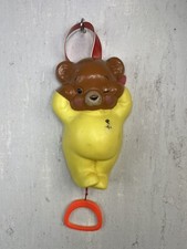Fisher Price Music Box Teddy Bear Vintage 1981 Crib Playpen Nursery Baby Toy