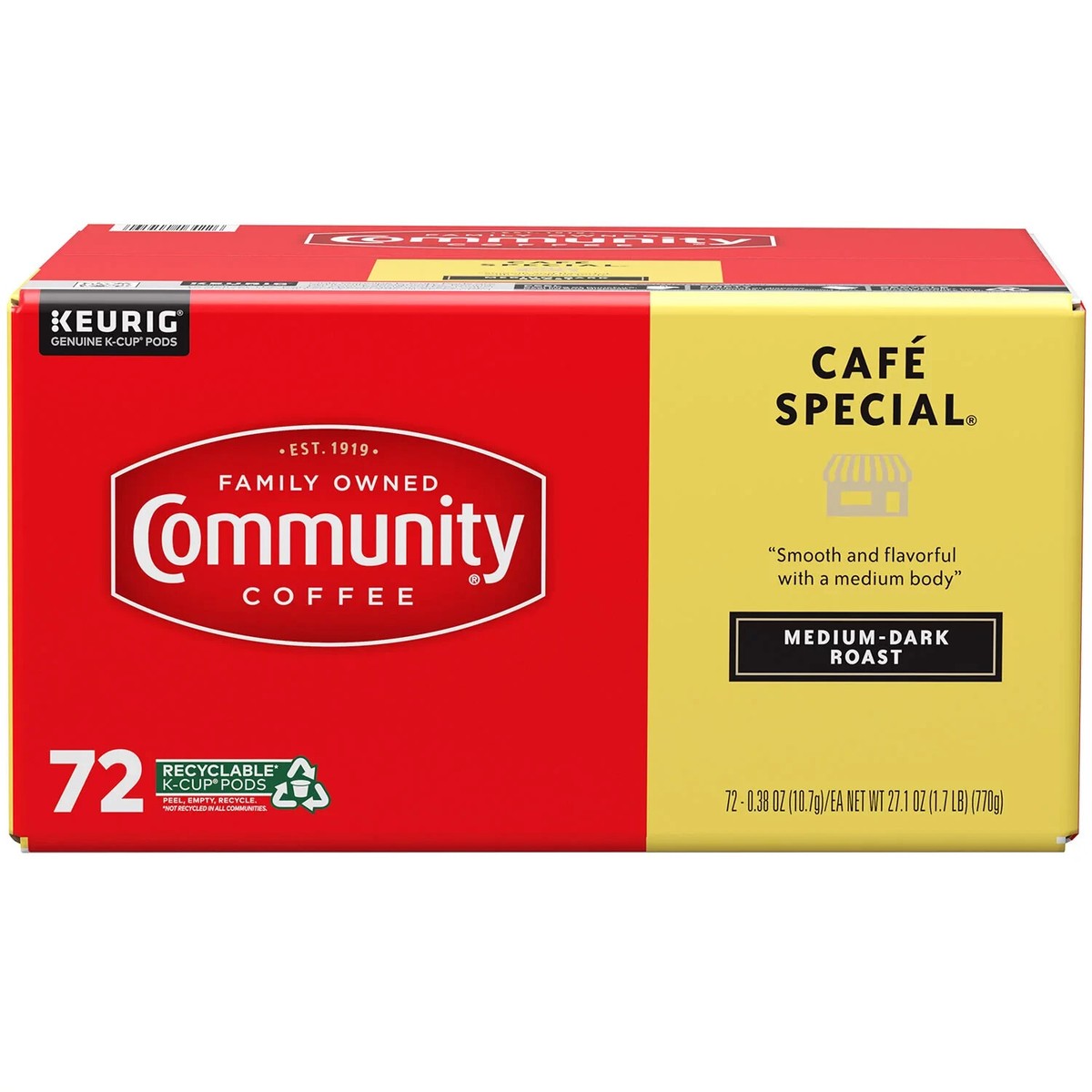 Community Coffee Café Special Medium-Dark Roast Single Serve (72