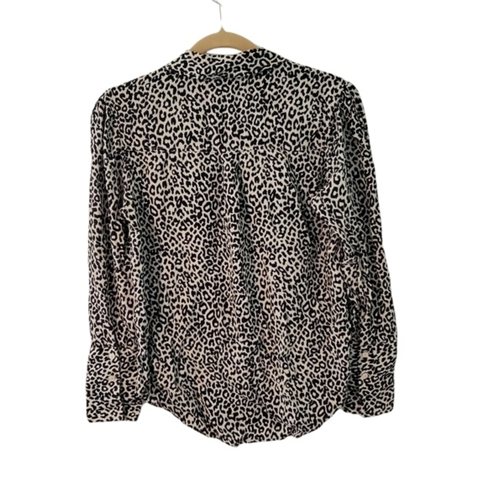 Something Navy Leopard Button Down Blouse - image 3